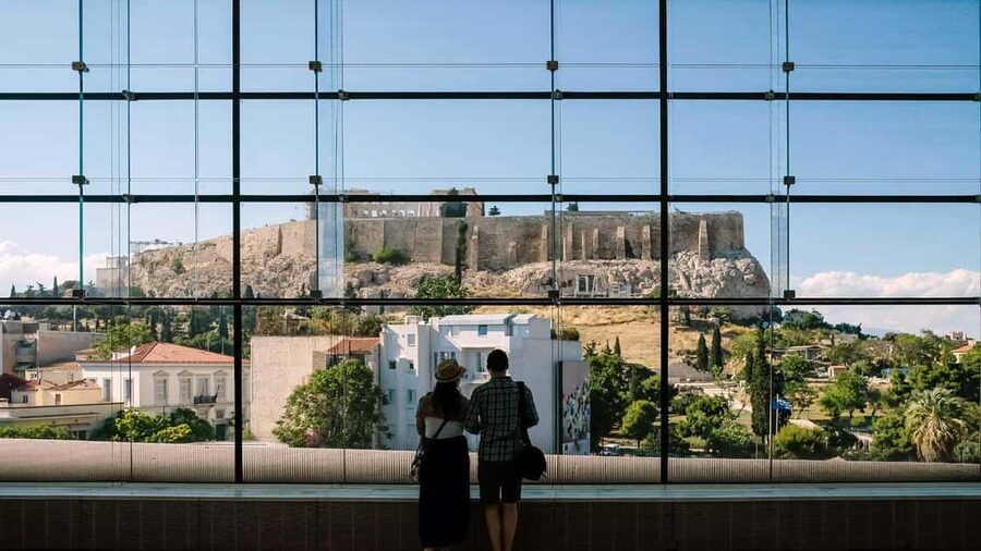 Acropolis Museum: Family Tour &Treasure Hunt w/Ticket Option - Meeting your guide before the museum staircase