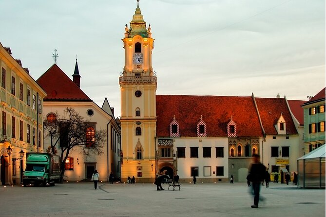 Bratislava Scavenger Hunt and Highlights Self Guided Audio Tour - The opening stops: Maximilian’s Fountain and Old Town