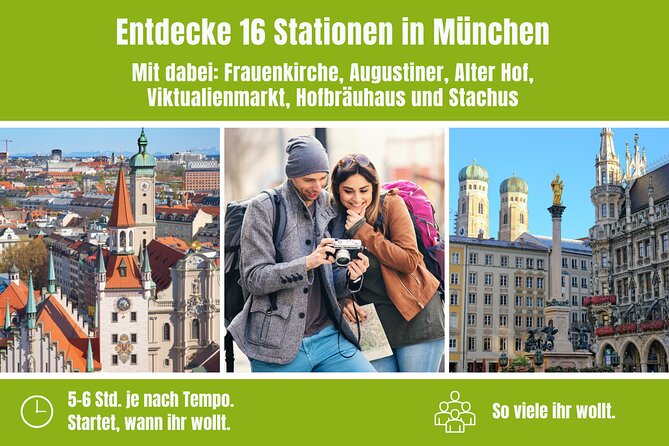 City game scavenger hunt Munich - independent city tour I discovery tour - Bürgersaal and Munich’s church stops