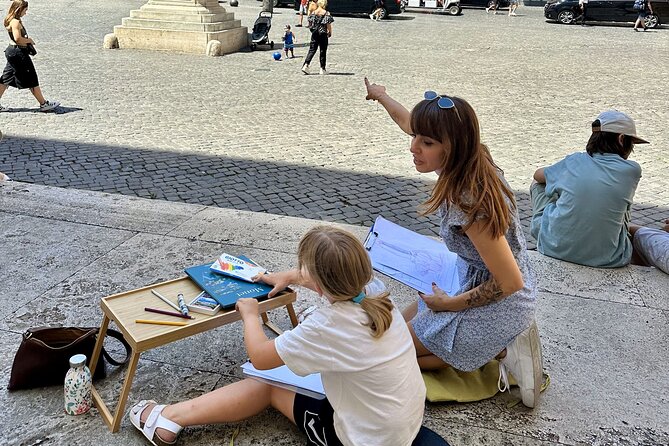 Private Family Scavenger Hunt & Art Lab Tour– Rome Landmarks - Seeing the Pantheon through a child’s eyes