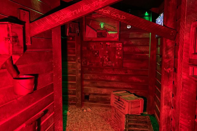 Trapped Below: Underground Escape Room Adventure at Extreme Escape San Antonio - Entering the underground elevator at Extreme Escape