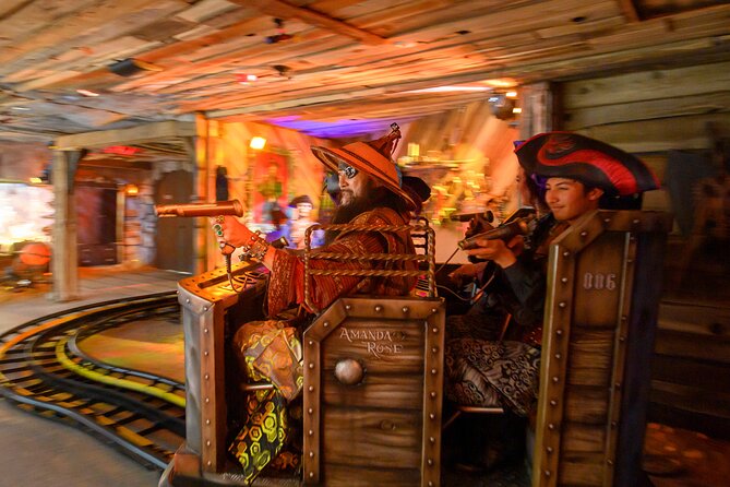Treasure Hunt Ride Ticket and 1 Power-Up Combo - The five-minute pre-show sets the story