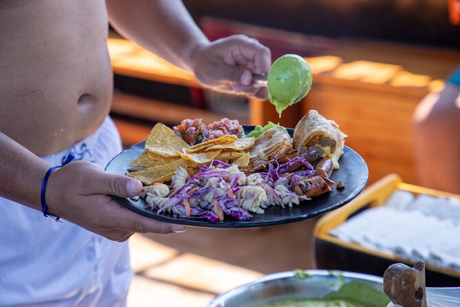 Treasure Hunt Snorkeling Lunch Cruise from Cabo San Lucas - Lunch With Burritos, Guacamole, and Pasta Salad